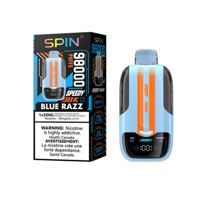 Spin 98K (98000) Disposable Vape - Blue Razz