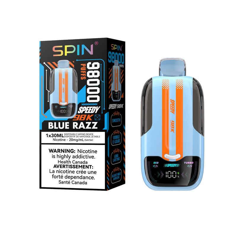 Spin 98K (98000) Disposable Vape - Blue Razz