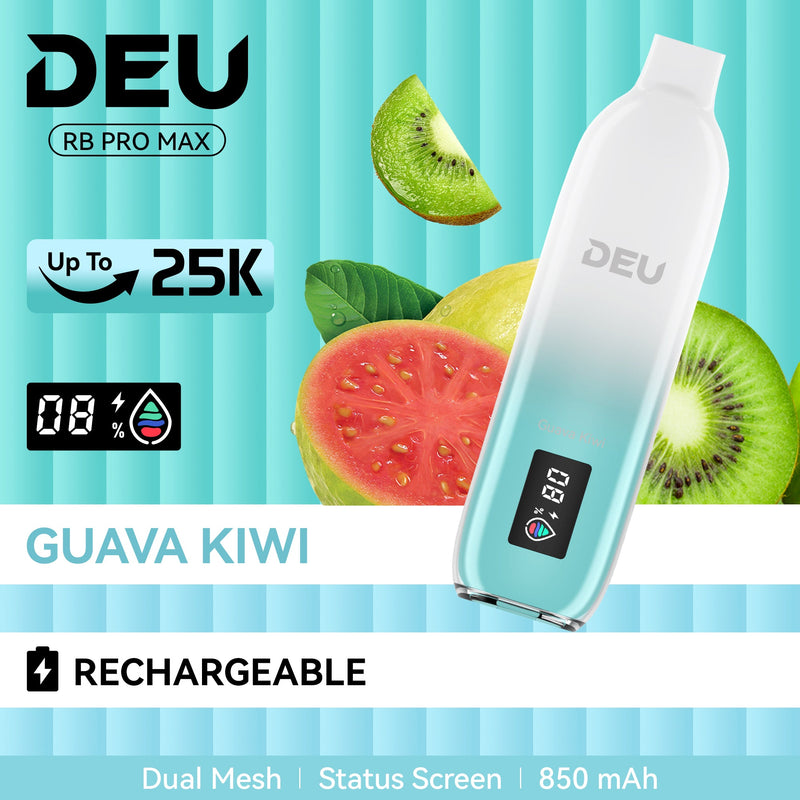 DEU RB 25K PRO MAX+ Disposable Vape - Guava Kiwi