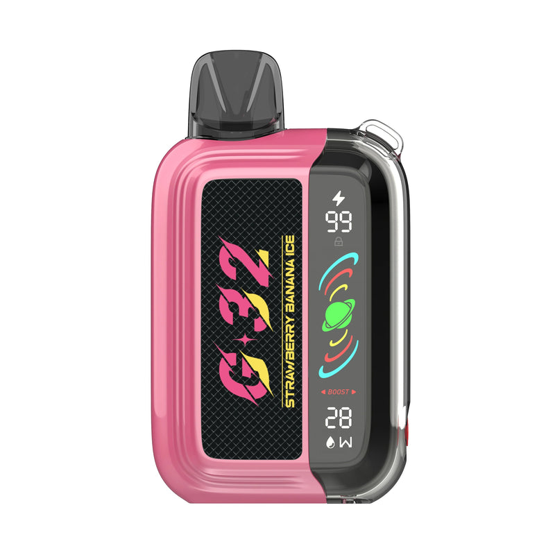Vape jetable hybride ABT G-32 Prime - Glace à la fraise et à la banane 