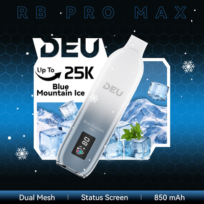 DEU RB 25K PRO MAX+ Disposable Vape - Blue Mountain Ice (Super Cool)