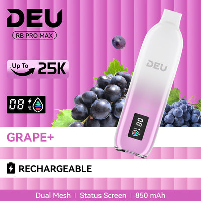 DEU RB 25K PRO MAX+ Disposable Vape - Grape+