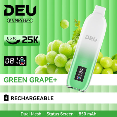 DEU RB 25K PRO MAX+ Disposable Vape - Green Grape+