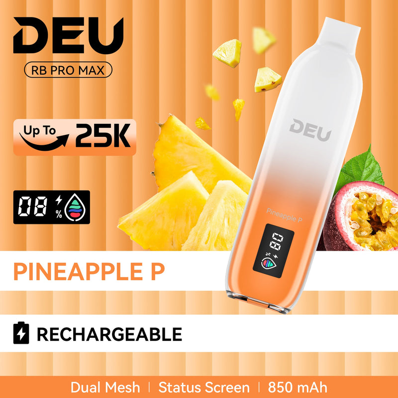 DEU RB 25K PRO MAX+ Disposable Vape - Pineapple P