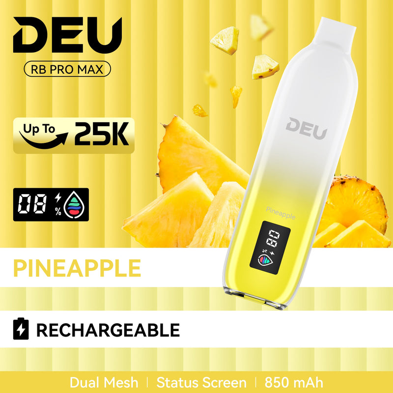DEU RB 25K PRO MAX+ Disposable Vape - Pineapple