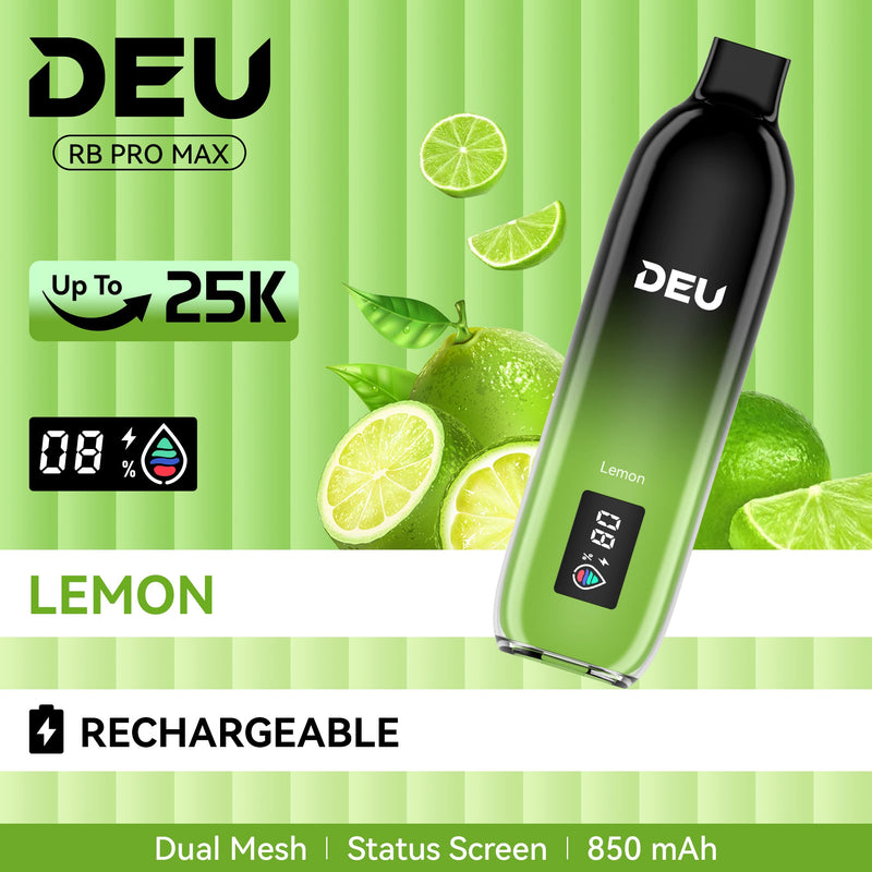 DEU RB 25K PRO MAX+ Disposable Vape - Lemon
