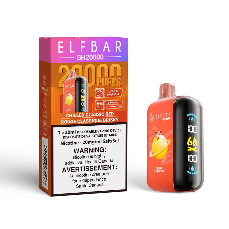 Vape jetable Elf Bar GH 20K (20000) - OG CO (Rouge classique glacé) 