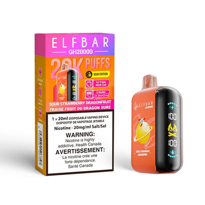 Elf Bar GH 20K(20000) Disposable Vape - Sour Strawberry DragonFruit