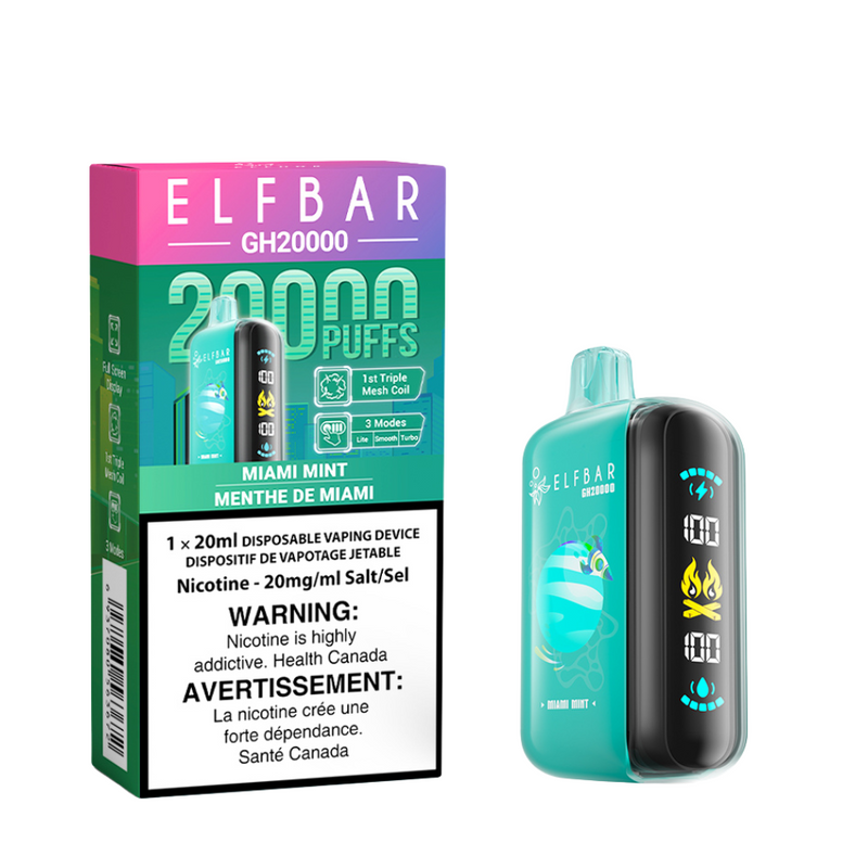Vape jetable Elf Bar GH 20K (20000) - Menthe Miami 