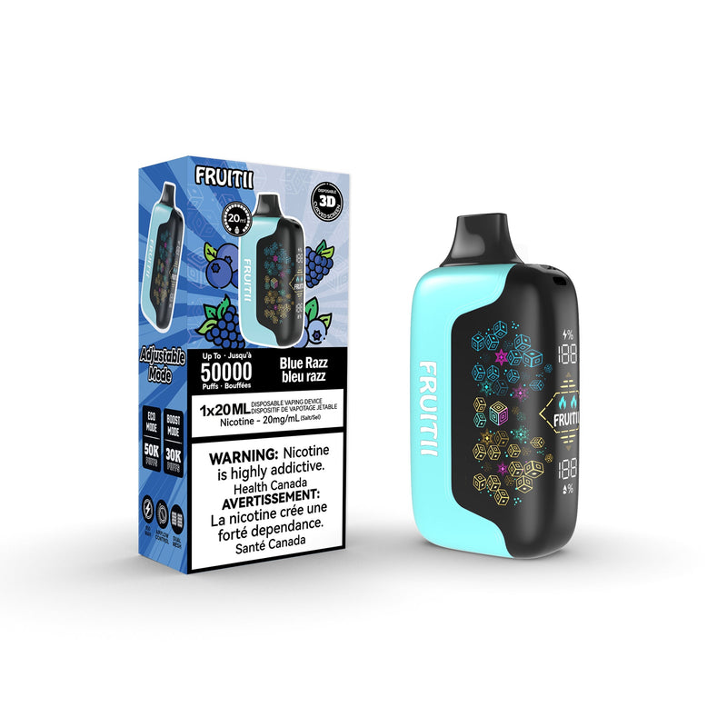 Vape jetable Fruitii 50K (50000) - Framboise bleue