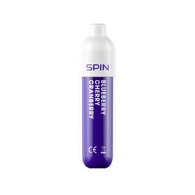 Vape jetable Spin 1500 - Myrtille Cerise Canneberge 