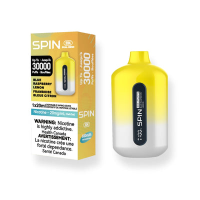 Vape jetable Spin 30K (30000) - Framboise bleue Citron