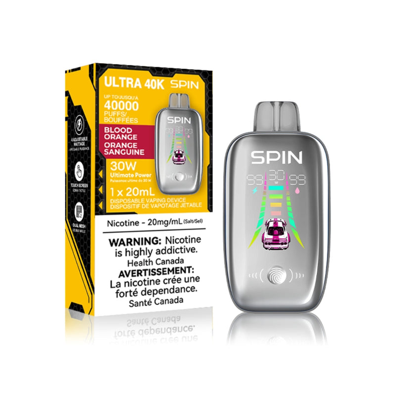 Vape jetable Spin Ultra 40K (40000) - Orange sanguine