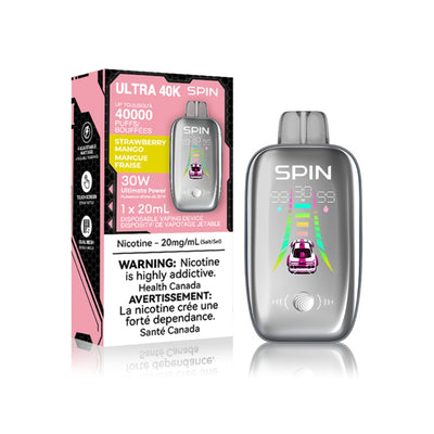 Vape jetable Spin Ultra 40K (40000) - Fraise Mangue