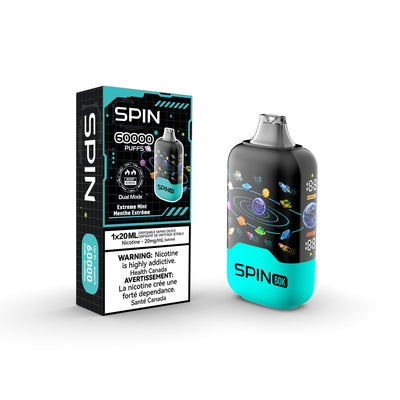 Vape jetable Spin 60K (60000) - Menthe extrême 
