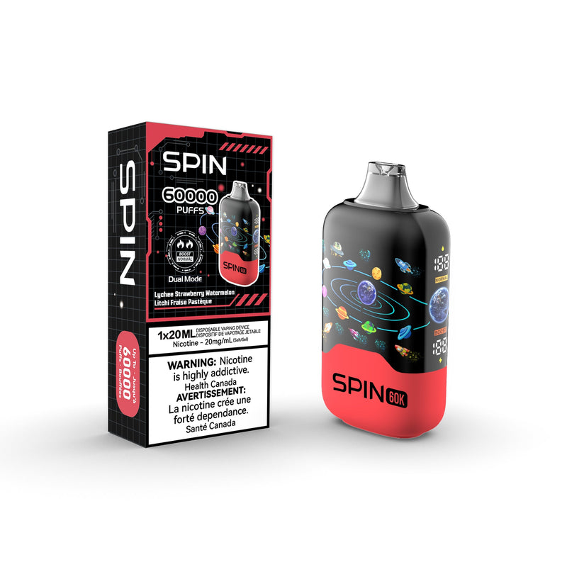 Spin 60K (60000) Disposable Vape - Lychee Strawberry Watermelon