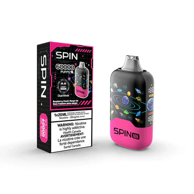 Spin 60K (60000) Disposable Vape - Raspberry Peach Mango Ice