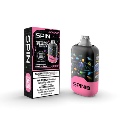 Vape jetable Spin 60K (60000) - Glace à la fraise 