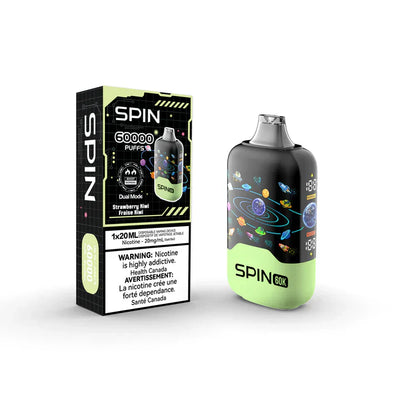 Vape jetable Spin 60K (60000) - Fraise Kiwi 