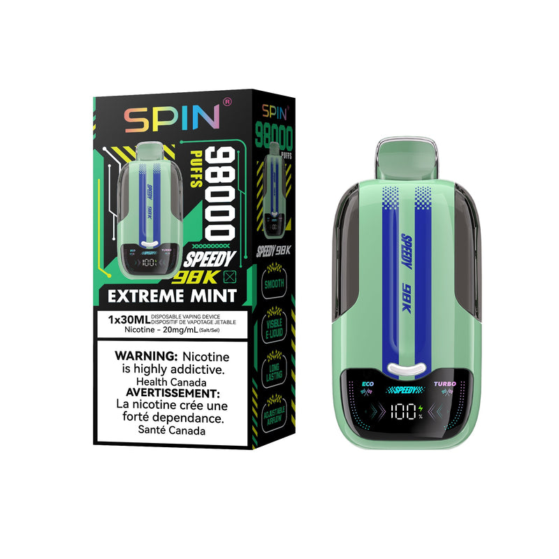 Spin 98K (98000) Disposable Vape - Extreme Mint