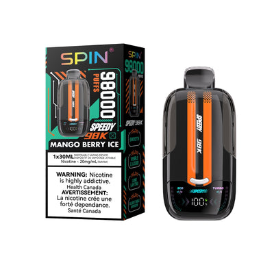 Spin 98K (98000) Disposable Vape - Mango Berry Ice