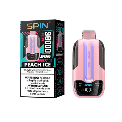 Spin 98K (98000) Disposable Vape - Peach Ice