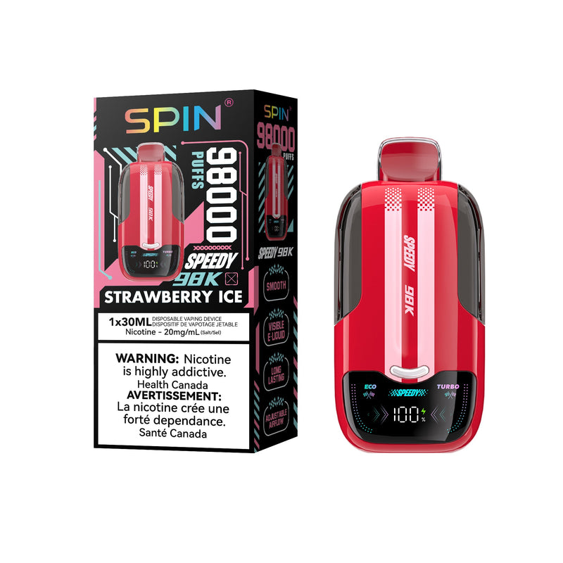 Spin 98K (98000) Disposable Vape - Strawberry Ice
