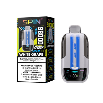 Spin 98K (98000) Disposable Vape - White Grape