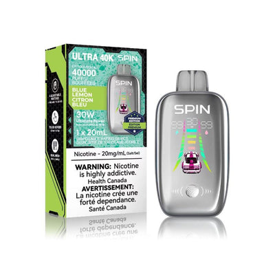 Vape jetable Spin Ultra 40K (40000) - Citron bleu
