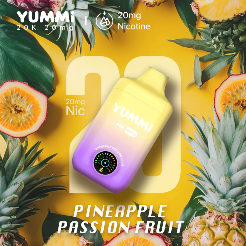 YUMMI 20K (20000) Vape jetable - Ananas Fruit de la Passion (Super Cool)