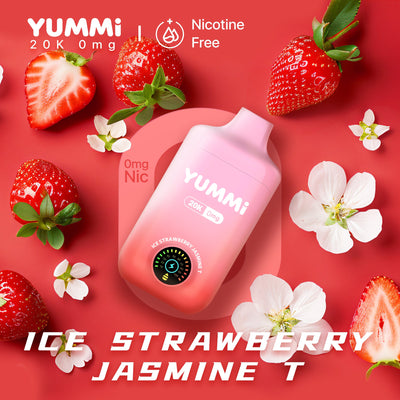 0% Nicotine | YUMMI 20K (20000) Disposable Vape - Ice Strawberry Jasmine T (Super Cool)
