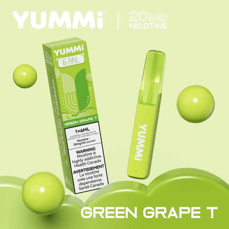 Yummi Dash 2500 Disposable Vape - Green Grape T (Super Cool)